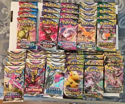 Pokemon TCG Assorted Sword and Shield Booster Packs. 43 Count. No Duplicate Arts - Image 1
