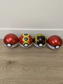 Set of 4 Pokemon TCG Pokeball Tins EMPTY - Assorted Tins - NO PACKS - Image 1