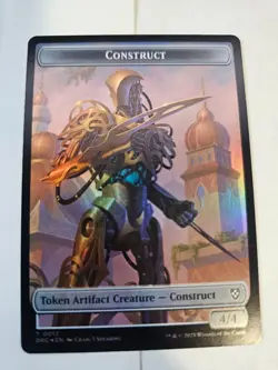 MTG Golem | Construct FOIL Double sided token - Aetherdrift - Image 1