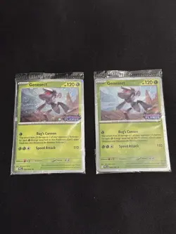 Pokemon TCG - Genesect 008/094 - Mega Evolution Stamped Promo - Sealed Near Mint - Image 1