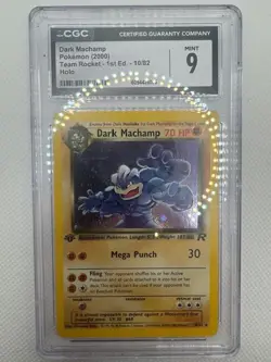 Vintage 2000 Pokemon Dark Machamp Holo – 1st Edition Team Rocket – Graded 9 Mint - Image 1