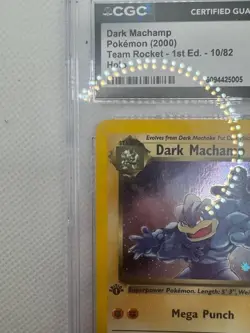 Vintage 2000 Pokemon Dark Machamp Holo – 1st Edition Team Rocket – Graded 9 Mint - Image 2