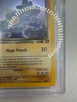 Vintage 2000 Pokemon Dark Machamp Holo – 1st Edition Team Rocket – Graded 9 Mint - Image 4
