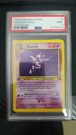 Pokemon Haunter 6/62 Fossil 1st Edition Holo Rare 1999 PSA 9 - Image 1
