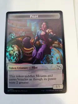 MTG Vehicle | Pilot FOIL Double sided token - Aetherdrift - Image 2