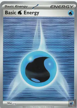 Basic Water Energy 019 Scarlet & Violet Energies Pokemon Reverse Holo LP - Image 1