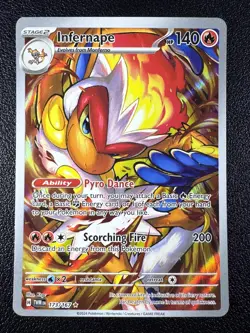 Pokemon Infernape Illustration Rare IR Full Art Holo 173/167 Twilight Masquerade - Image 1