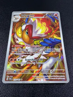Pokemon Infernape Illustration Rare IR Full Art Holo 173/167 Twilight Masquerade - Image 2