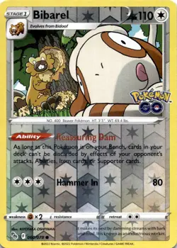 BIBAREL 060/078 C POKEMON GO POKEMON REVERSE HOLO MP - Image 1