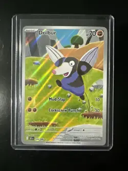 Drilbur 124/086 Pokemon Black Bolt Illustration Rare Full Art Holo NM - Image 1