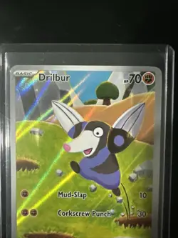 Drilbur 124/086 Pokemon Black Bolt Illustration Rare Full Art Holo NM - Image 2