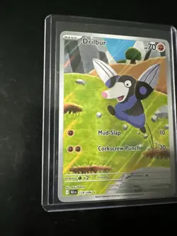 Drilbur 124/086 Pokemon Black Bolt Illustration Rare Full Art Holo NM - Image 5