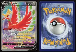 Ho-Oh V 187/195 Full Art Ultra Rare Silver Tempest Pokemon English NM - Image 3