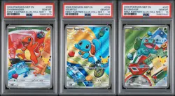 Charmander 038 + Squirtle 039 + Bulbasaur 037 - Pokemon First Partner PSA 10 #5 - Image 1