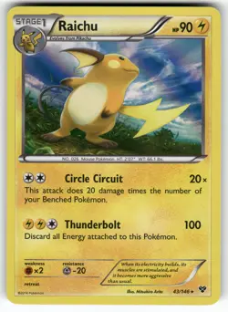 Raichu 43/146 Holo Rare XY Pokemon Holo Near Mint - Image 1