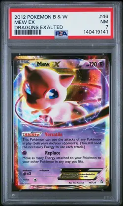 2012 POKEMON BLACK & WHITE DRAGONS EXALTED #46 MEW EX PSA 7 - Image 1