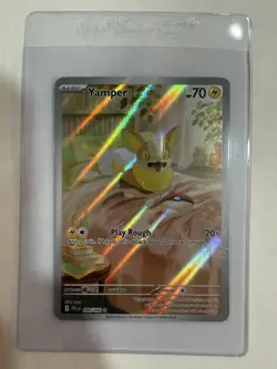 Yamper 099/094 Illustration Rare Phantasmal Flames Pokemon Holo Near Mint - Image 1