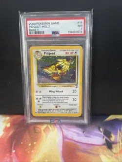2000 Pokemon Base Set 2 Pidgeot Holo PSA 7 - Image 1