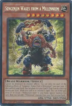 YUGIOH: 1x Sengenjin Wakes from a Millennium MP25-EN077 Prismatic Secret Rare 20 - Image 1