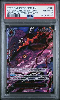 One Piece OP13 Five Elders God Demon Pack Sequential Red SP ALT ART PSA 10 - Image 4