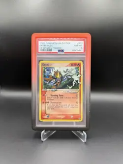 Pokemon Cards Entei Gold Star Unseen Forces 113/115 PSA 8 - Image 1