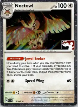 Noctowl Holo Rare Prize Pack Series Cards 115/142 NM - Image 1