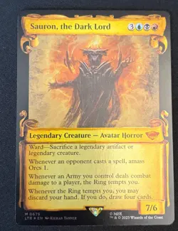 Sauron, the Dark Lord (Showcase Scrolls) Foil Lord of The Rings MTG NM - Image 1