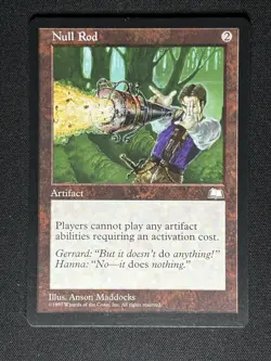 Magic: The Gathering Null Rod Weatherlight Regular Rare 1997 Artifact Maddocks - Image 1