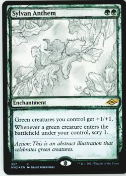 Sylvan Anthem (Showcase) 357 Rare Modern Horizons 2 Foil Near Mint - Image 2