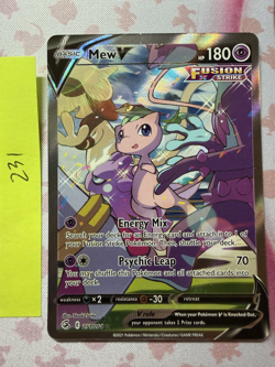 Pokemon Fusion Strike TCG Mew V 251/264 Alt Art LP - Image 1
