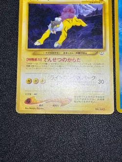 [US Duty Inc] Entei Suicune Raikou Neo Premium File 3 2000 Japanese Pokemon Card - Image 4