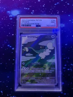 2024 Pokemon Temporal Forces #184 Drampa IR Illustration Rare PSA 9 135065801 - Image 1
