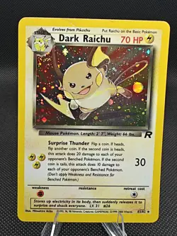 Dark Raichu Holo 83/82 Team Rocket – Damaged Top‑Left Corner – 2000 Pokemon WOTC - Image 4