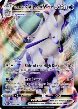ICERIDER CALYREX VMAX #046/198 Chilling Reign ULTRA RARE Holo Pokemon NM/MINT - Image 1