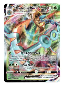 Pokemon TCG Dhelmise VMAX Shining Fates 010/072 Holo Ultra Rare - Image 1