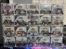 POKEMON XY SUN AND MOON 20 LOT BOOSTER BOXES ALL IN ACRYLIC CASE (RARE) - Image 1