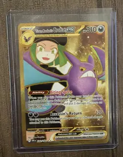 Pokemon TCG Team Rockets Crobat EX Destined Rivals #242 Gold Secret Rare NM - Image 1