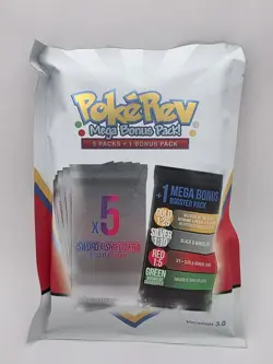 PokeRev Mystery Pack 3.0 Sealed 6 Pokemon Booster Packs 5+1 Bonus Pack - Image 1
