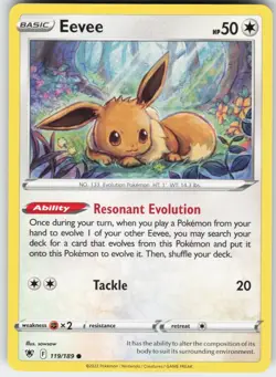 Eevee 119/189 Common Astral Radiance Pokemon Near Mint - Image 1