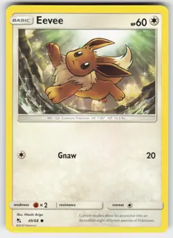 Eevee 49/68 Common Hidden Fates Pokemon Near Mint - Image 1
