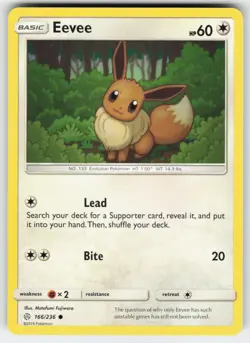 Eevee 166/236 Common Cosmic Eclipse Pokemon Near Mint - Image 1