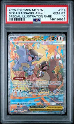 2025 POKEMON MEG EN-MEGA EVOLUTION #182 MEGA KANGASKHAN EX PSA 10 - Image 1