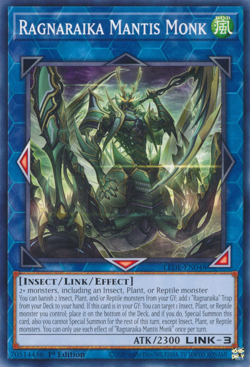 Ragnaraika Mantis Monk LEDE-EN048 1st ED Yu-Gi-Oh! - Image 1