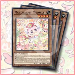 YuGiOh Mulcharmy Meowls x3 Common Non Holo Foil Great Card 1st Edition L5DD L26D - Image 1