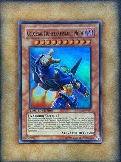 Yugioh Colossal Fighter/Assault Mode CRMS-ENSP1 Super Rare Limited Edition NM - Image 1