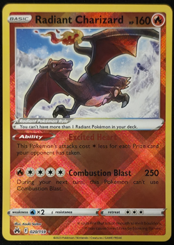 Radiant Charizard 020/159 Pokemon Crown Zenith NM - Image 1
