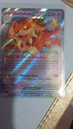 Pokemon Dachsbun ex 169/142 Sv07: Stellar Crown Rare Holo 250 HP Stage 1 - Image 1
