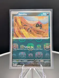 Sandile 057/086 Holo Masterball Near Mint Black Bolt English Pokemon Ship Now - Image 2