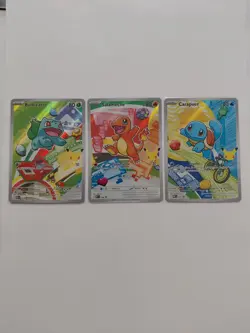 Lot 3 Cartes 30 ans Pokemon Bulbizarre Salameche Carapuce Premiers Partenaires - Image 1