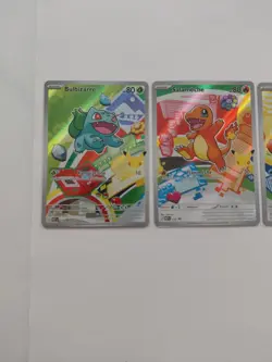 Lot 3 Cartes 30 ans Pokemon Bulbizarre Salameche Carapuce Premiers Partenaires - Image 2